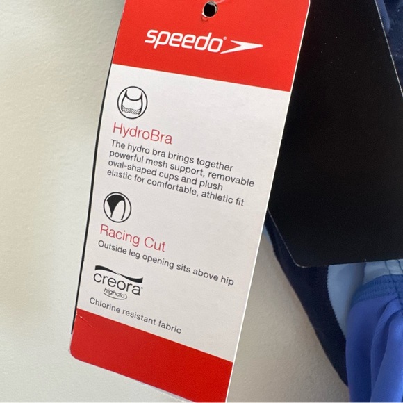 Speedo Quantum Fusion Splice One Piece Swimsuit Hyper Blue Size 6 - Picture 8 of 9